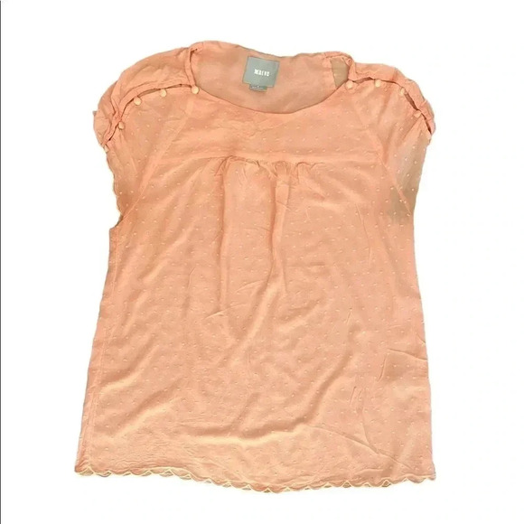 🎉 Maeve: Coral Short Sleeves Top - Picture 1 of 4